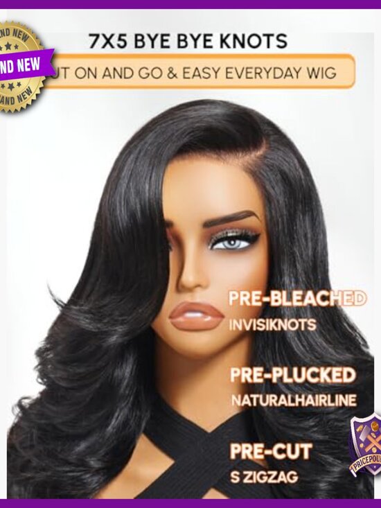 Human Hair Wig 20 Inch Loose Body Wave Pre Cut Lace Glueless No Slip main image 6